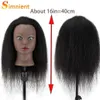 Mannequin Heads African Mannequin Head Woven Maniqui Hair Doll Real Human Training Modèle de coiffeur Natural Female Haircut Kit Wig Q240510