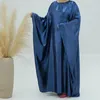 Vêtements ethniques Shimmer Abaya Kaftan Party Long Dress Islamic for Women Dubai Dubai Modest ceinturé Hijab Robe Robe Robes (pas de foulard)