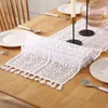 Table Cloth Lace With Tassel Cotton White Crochet Festive Tablecloth Crocheted Nordic Romance Party Wedding Home Tables Decorate