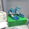Botteg Venetas Designer Sparkle Sandals Sandales Slippers Femmes Fashion High Tale