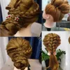 Mannequin Heads New professional styling head synthetic human model hair for doll barber training makeup with Diy woven set Q240510