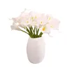 Fleurs décoratives 10pcs Fleur artificielle Fake Calla Calla Lily Lily Light Eco Friendly Floral Floral Plastic Portable Lifeke Like