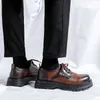 Scarpe casual Oxford italiano per uomini Lace Up Oxfords Designer in pelle abito in pelle rotonda per le dita dei derby classici formali da uomo