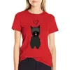 Les polos de femmes aiment le t-shirt de chien cairn terrier noir