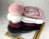 Pom Beanie Autumn e Winter Plus Velvet Warm Hat Ladies Fashion Classic Knit