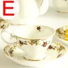 Filiżanki spodków do kawy zestaw popołudniowy herbata ceramiczna brytyjska czerwono -spodek dom Wykwintny kości Chiny retro