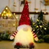 Glowing Home Plush Xmas Toys Gnome Decorations Nytt år Bling Toy Christmas Ornaments Kids Gifts 911