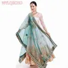 Vêtements ethniques INDIAN SCARF SCARF Net brodé ethnique Indian Pakistanie Vêtements en soie Bandle de châle musulman Femmes (Dupatas uniquement) L2405