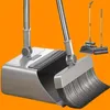 Verdikte bezem Dustpan vloerborstelset indoor non-stick haar bezem lang handgreep bezem met stand-up dumper combo set 240511