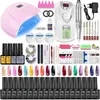 Kits de arte unhas de acrílico kit de unhas de unhas gel unhas com unhas de unhas extensão de unhas glitter glitter ed edifacs unha kit de manicure ferramentas de manicure t240510