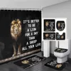 Rideaux de douche Moon Léopard Cheetah Curtain de douche Ensembles de décoration de salle de bain Curtains de salle de bain Mat de toilette Coud Accessoires Animal Imprimé 4pcs