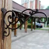 Decoratieve borden gietijzeren wandbloemmand hangende haak in antieke rustieke kleur huizen tuin decor retro gemonteerde metalen opbergracks