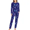 Veilleuses pour femmes Jellies violettes pyjamas printanières