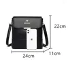 Umhängetaschen Frauen PU Leder Einfacher Klappen kleine quadratische Handtaschen Einbezogene Farbe lässig wilde weibliche Retro Trendy Messenger Bag Sack