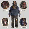 Tie-Dye Zombie Skull Suit Cosplay Costume Masquerade Horror Demon Ghost Dress Up Halloween Party Performance Props