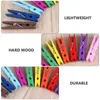 Frames OUNONA 40pcs 29 Inch Wooden Clothespins Clothes Pegs (Random Color)