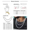 Moissanite tennisketen Bracelet Designer ketting voor vrouwen mannen goud vergulde 3 mm 4 mm 5 mm 6 mm W diamant choker hiphop fijne dames kettingen heren sieraden kettingen