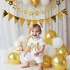 Party Decoration 3pcs Set For Birthday Hanging Banner Triangle Flags Pennant