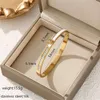 Korean Temperament Gold Stainless Steel Bracelet Zircon Drip Oil Designer Bracelet Fashion Versatile Bracelet for Women