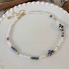 Colliers pendants minar de style chinois chinois bleu et blanc en porcelaine en porcelaine en céramique fleur de fleur de poisson papillon papillon brin perle collier pour femmes
