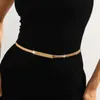 Cinture a catena in vita abito da donna in metallo da donna elastico oro decorativo elastico Q240511