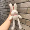 Toy Rabbit Plushing che tira le orecchie del bambino morbido bambola coniglietto Girls Girls Keychain Plushes Toys for Children 0126 ies S