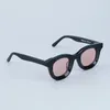 Sonnenbrille Rhodeo Punk Style Round Acetat High Street UV400 Mode HipHop Designer Marken Männer handgefertigte Brille mit Gehäuse
