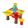 Песочный стол для воды на открытом воздухе садовый песочницы Set Table Childrens Summer Beach Toys Beach Games Interactive Toys 240429