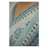 Etnische kleding salwar Kameez dames katoen blauw wit bedrukte kurti broek dupatta traditionele Indiase kledingl2405