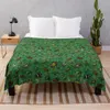 Cobertores Bugs insetos no fundo floral verde Trope Breito Big Grande Casal Furrio Casal Decorativo Sofá