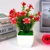 Fleurs décoratives plantes artificielles bononsaï cerise fleur simulation fleur de fleur de fleur décoration de maison el jardin décor petit arbre pot