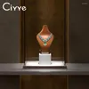Decorative Plates Ciyye Solid Wood Portrait Necklace Display Stand Holder Jewellry Mannequin Bust Pendant Window Jewelry