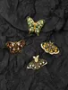 Cartoon Broches de animais criativos de inseto conjunto 5pcs Badges de tinta de esmalte colorido liga borboleta alia de jóias de jóias de jóias de jóias Hat1120234