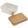 Dinnerware Sets 1Pc Home Butter Dish With Lid Box Container Wooden ( Assorted Color)