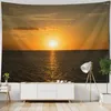 Arazzi Ocean Sunrise Sunset Autestry Paesaggio grande muro di decorazione hippie sospesa Sfondo per la casa arte domestica