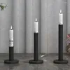 Candle Holders Creative Black Metal Retrohouder Moderne romantische Taper Candlestick Stand Desktop Decoration voor Home Office