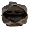Backpack Luufan Men Vintage Genuine Capacity Capacity Fit 17 "Laptop Man Daypack Large Travel Bagpack