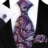 Zestaw krawat krawata na szyi jedwabne krawaty dla mężczyzn luksus o szerokości 8 cm kwiatowy w środę kieszonki kwadratowe spinki do mankietów