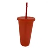 Tasses la paille paillez paillette coloré le jus de café tasse simple mignon en plastique rouge net inférieur extérieur portable