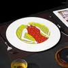 Borden creatief kralenpunt textuur keramisch dinerbord restaurant platte biefstuk pasta dessert speciaal servies