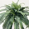 Fleurs décoratives 88 Feuilles Fake Ferns Plantes artificielles 23 pouces pour l'extérieur Ferme réaliste résistante aux UV UV