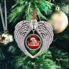 Christmas Decorations Angel Sublimation Wing Ornament Gold Sier Blanks Xmas Tree Hanging Can Customize Your Own Image And Background Fy3980 B1018