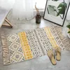 Carpets Vintage Bohemian Handmade Linen Cotton Tissu Tissu Tapis de chevet Géométrique Géométrique Chambre Home Decor