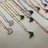 Designer Halskette Vanca Luxus Goldkette Little Butterfly Womens Silber Halskette Trendy und vielseitiges einzigartiges Design hochwertiger Fritillaria Kragenkette