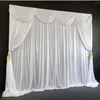 Party -Dekoration 3x3m Design weißer Stoff Ice Seiden Hintergrund Vorhang für Hochzeitsbühne Hintergrund drapierte formelle Veranstaltung