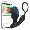 Andra hälsoskönhetsartiklar Bluetooth App Swing Anal Plug Vibrator Butt Plug Male Prostate Massager med Pennis Ring Toys For Men Couples Adult varor T240510