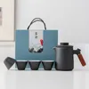 Teaware -sets Chinese theeset zand keramische theepot reizen Kong Kit Gift Porselein Purple Pot Infuser