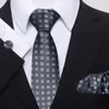 Zestaw krawaty szyi jacquard marka w 100% jedwabna krawat kieszonkowe kieszonkowe mankiety