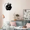 Horloges murales Once Upon a Time FairyTale Black and White Art Clock moderne Bitten Apple Silent Quartz Decor Homepiece