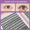 Falska ögonfransar ögonfransar med hög kapacitet naturligt vitt kluster 32 rader DIY ögonfransförlängningar högkvalitativa makeupprodukter Q240510